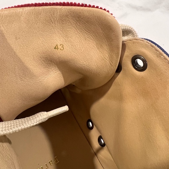 CHRISTIAN LOUBOUTIN Multicolor Blue Spikes Flat Crosta High Top Sneakers 43-10US - Picture 12 of 17